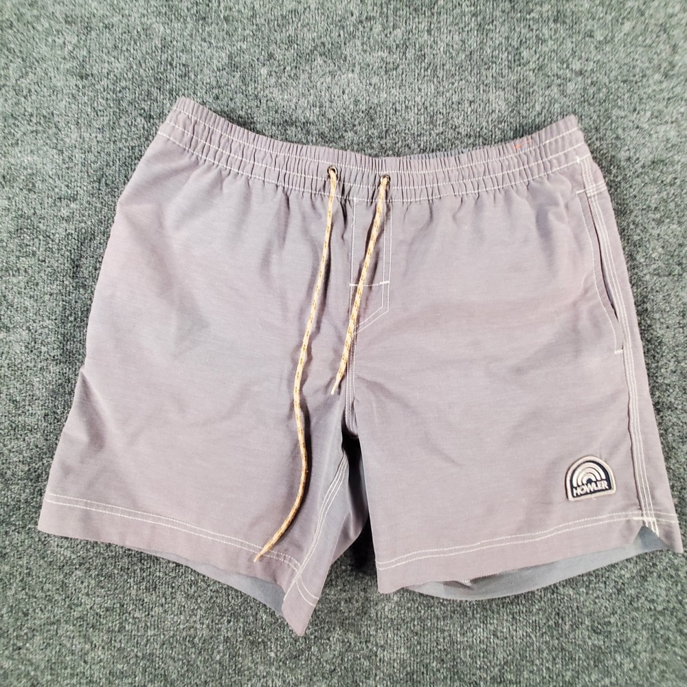 Howler Brothers Shorts Mens 33 Horizon Hybrid Grey Elastic Waist Drawstring